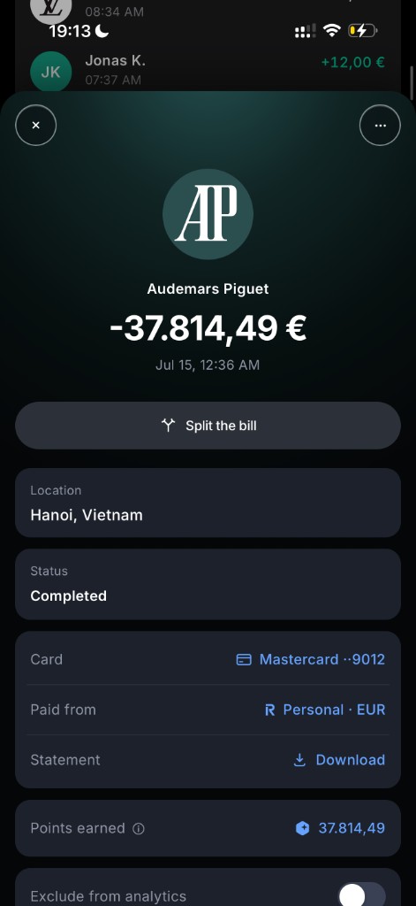 LARPZ transaction for Audemars Piguet